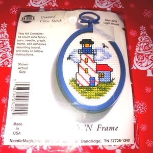 Lighthouse 3224 with clouds Cross Stitch Kit nmi Vintage Seaside